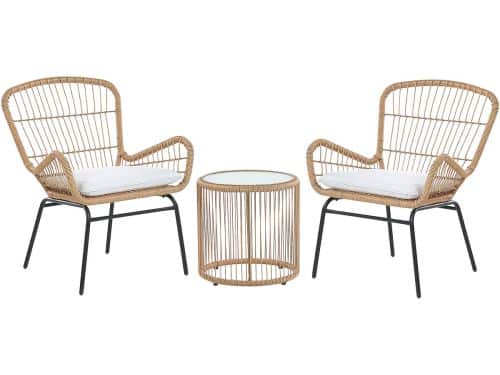 LABICO - Bistroset voor 2 - Natuurlijk - PE rotan