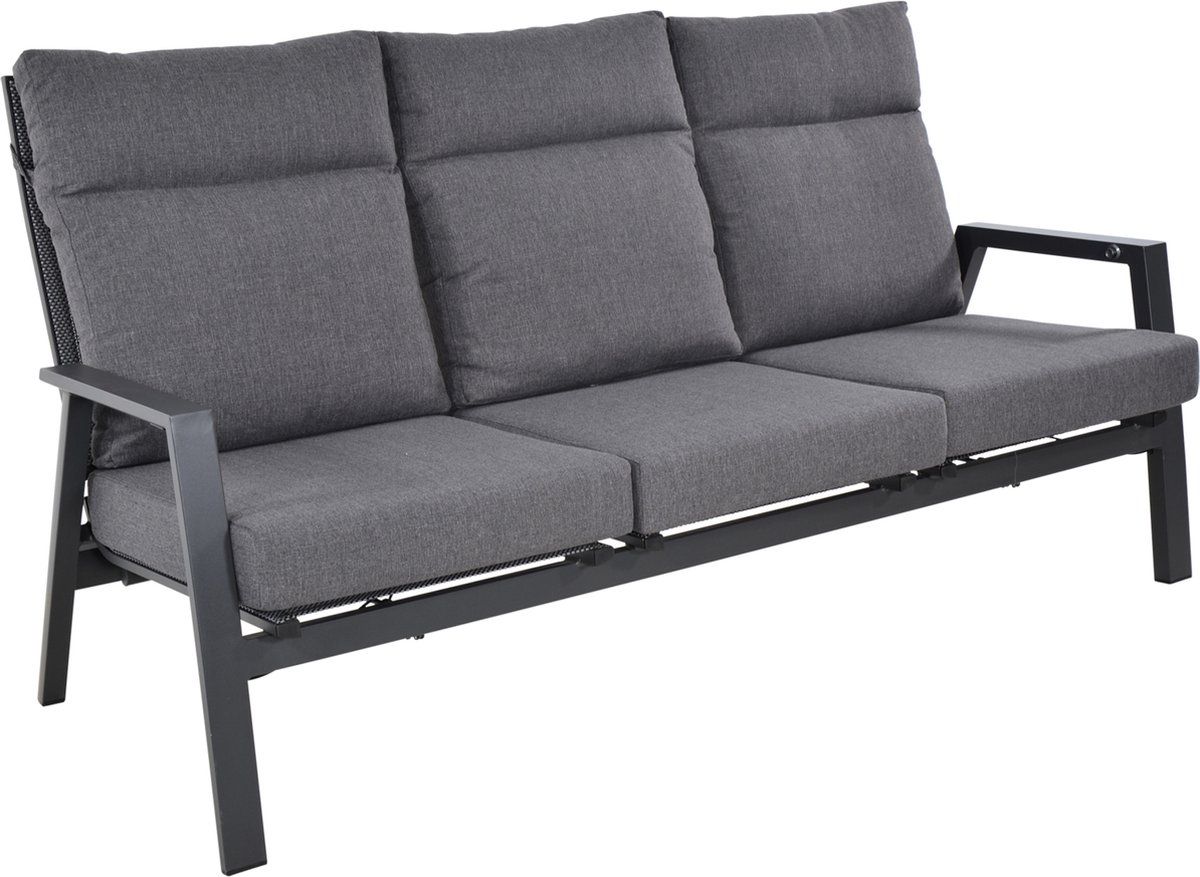les loungebank ohio 3 pers grijs