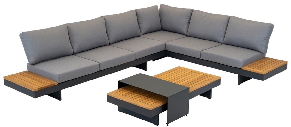 lesli living loungebank barbados grijs 245x71x70cm