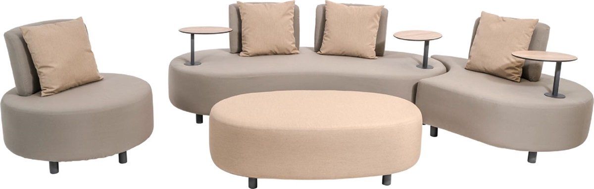 lesli living loungebank calidad antraciet 212x89x78cm