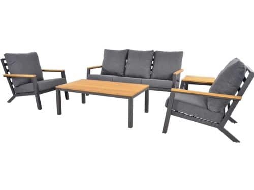 Lesli Living - Loungebank Donnan - Antraciet - 175x99x79cm