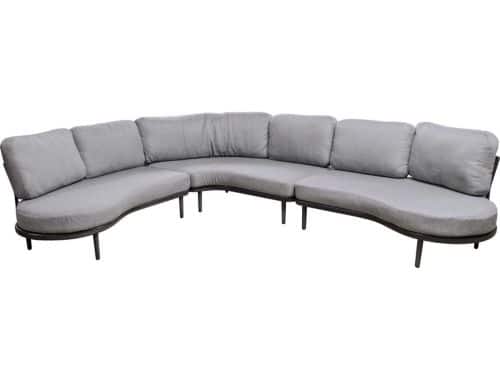 Lesli Living - Loungebank Durban - Antraciet - 172x108x67,5cm