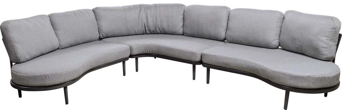 lesli living loungebank durban antraciet 172x108x67,5cm