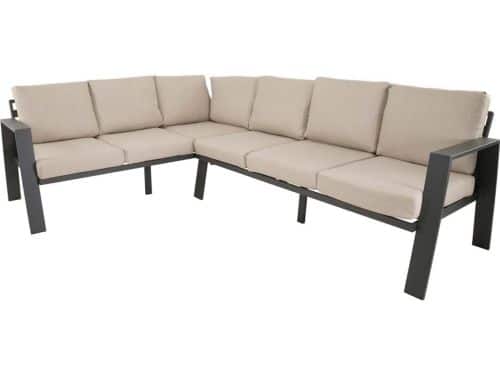 Lesli Living - Loungebank Estoril - Antraciet - 213x86x80,5cm