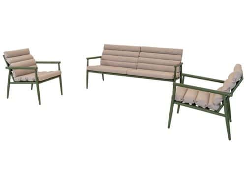 Lesli Living - Loungebank Harper - Groen - 168x76x72cm