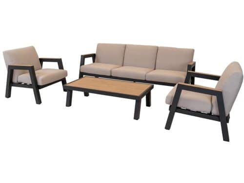 Lesli Living - Loungebank Manu - Antraciet - 207x81x75cm