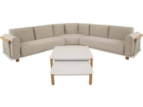 Lesli Living - Loungebank Mezio - Beige - 86x86x28cm