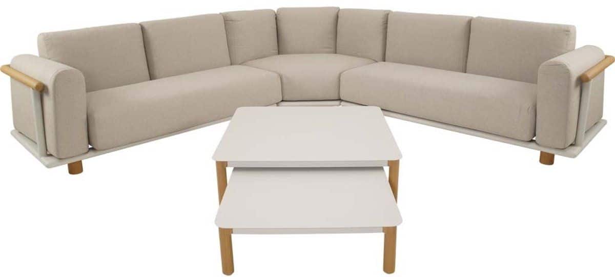 lesli living loungebank mezio beige 86x86x28cm