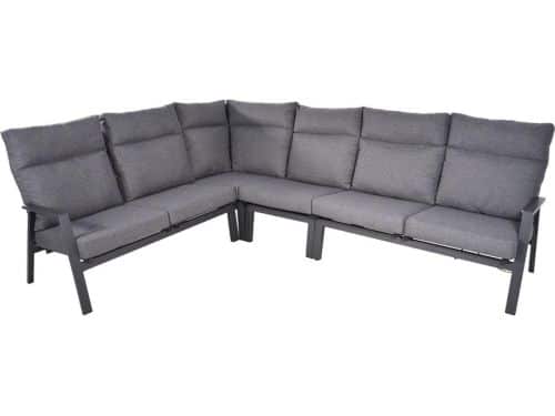 Lesli Living - Loungebank Ohio - Antraciet - 142,5x83x98cm