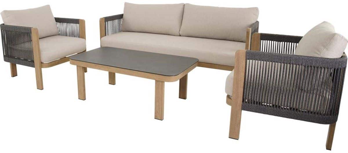 lesli living loungebank sora zwart 177x74x66cm