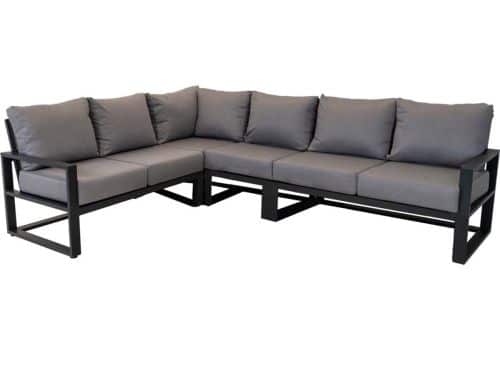 Lesli Living - Loungebank Tormenta - Antraciet - 137x80x86cm