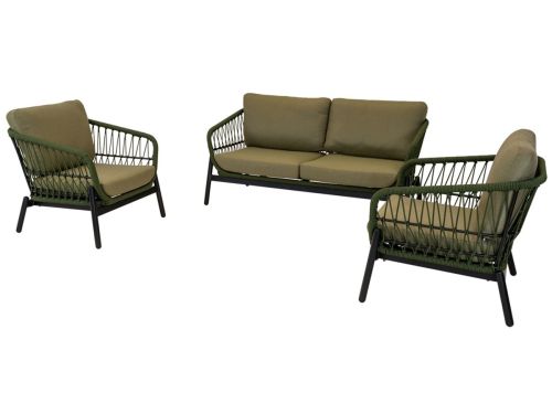 Lesli Living - Loungebank Zavi - Groen - 163,5x83x72,5cm