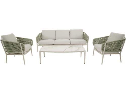 Lesli Living - Loungebank Zaya - Beige - 208x83x75cm