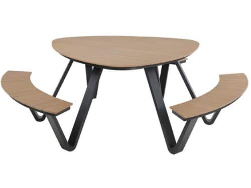 Lesli Living - Picknickset Arezzo - Antraciet - 224,5x212x74cm