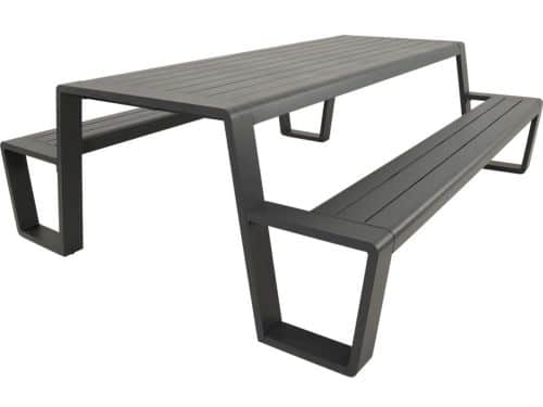 Lesli Living - Picknickset Estilo - Antraciet - 220x183x74cm