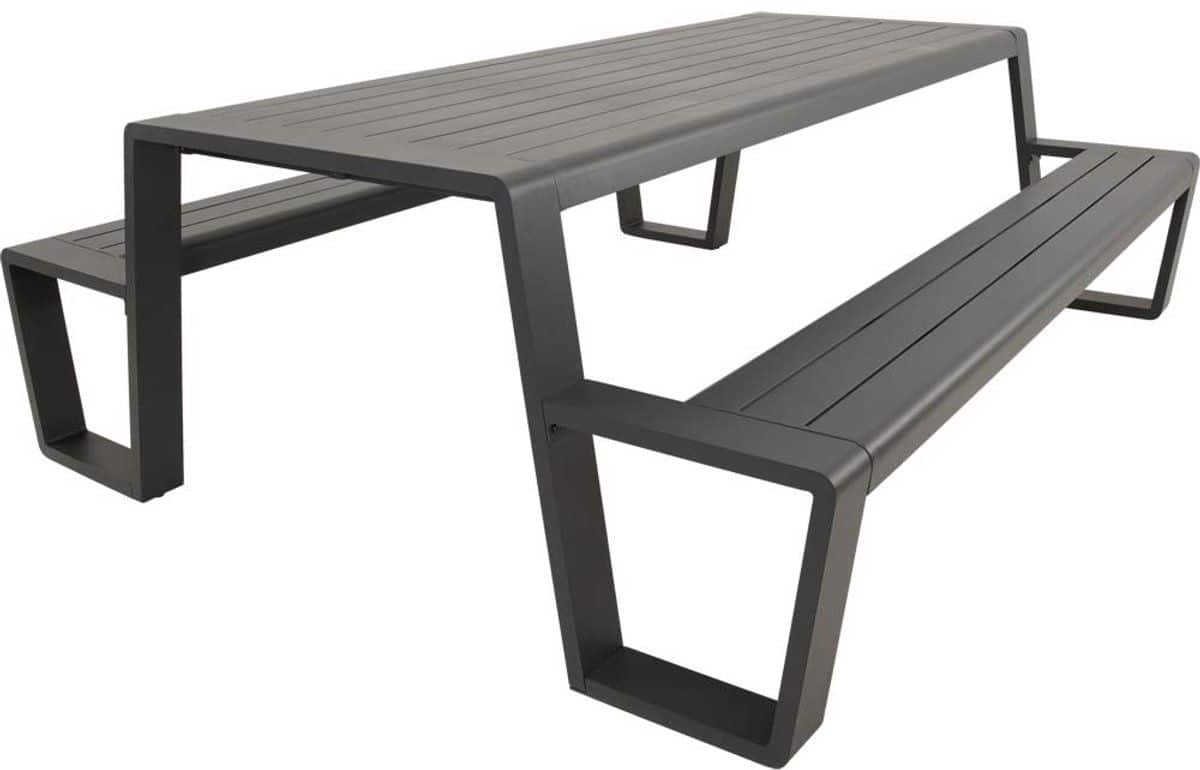 lesli living picknickset estilo antraciet 220x183x74cm
