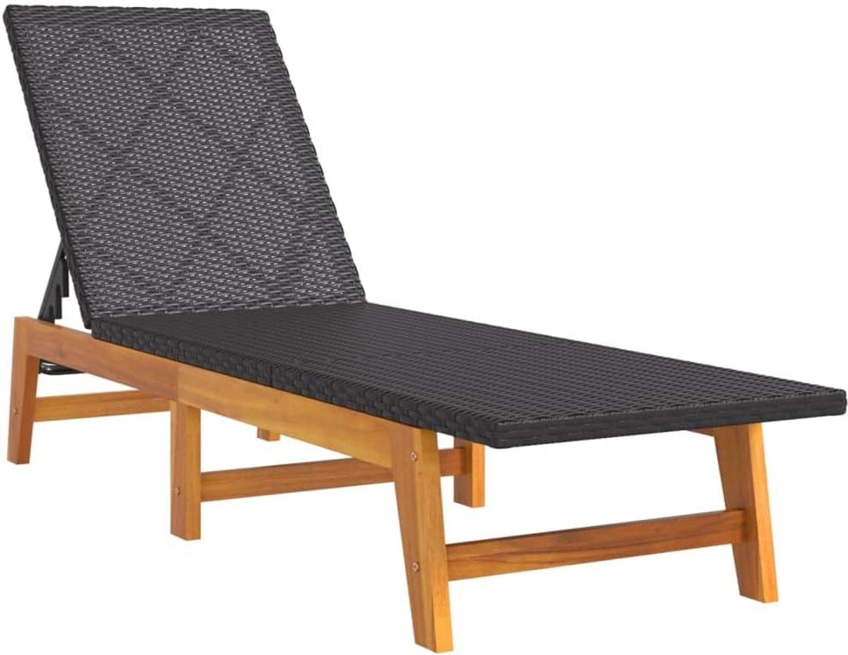 ligbed poly rattan zonnebed loungebed ontspannen buiten