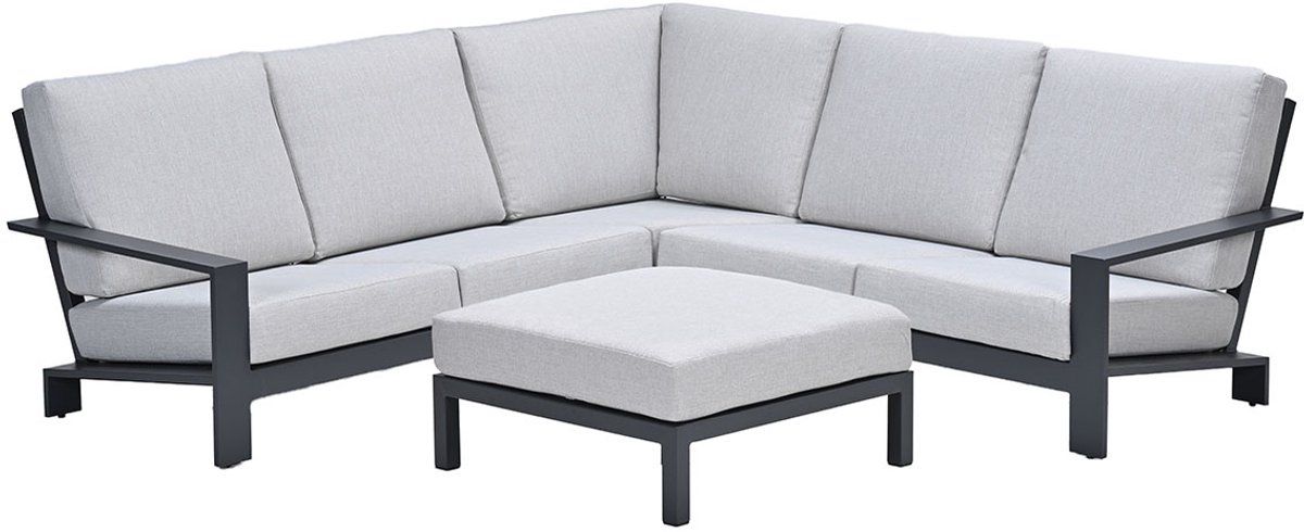 lincoln aluminium loungeset carbon black valley sand