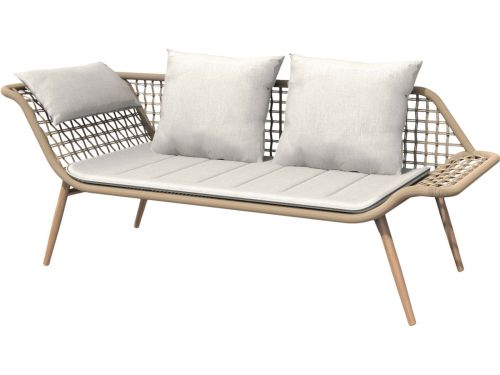 Lisomme Eliana Rotan Tuinbank Naturel - Loungebank - Rattan