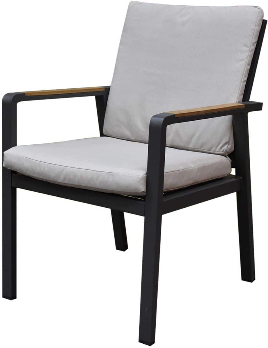 lola dining tuinstoel aluminium antraciet soft grey