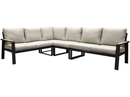 Lola hoek loungeset 4-delig aluminium antraciet