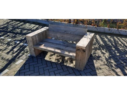 Loungebank "Garden Basic" van Gebruikt steigerhout 120cm 2 persoons bank