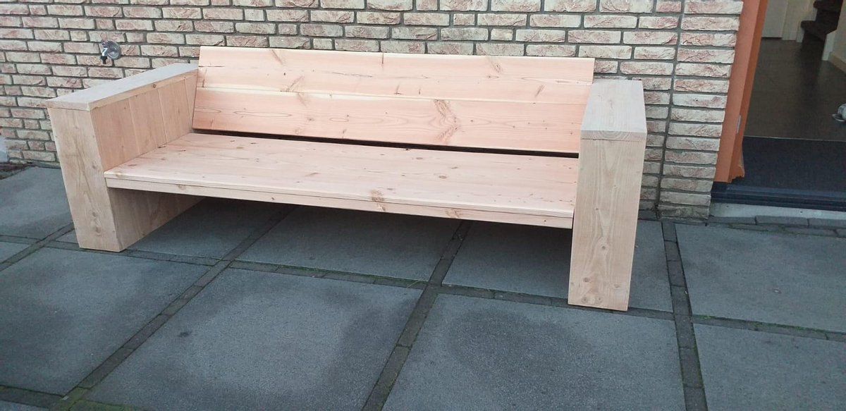 loungebank “garden” van douglas hout 180cm 3 persoons bank