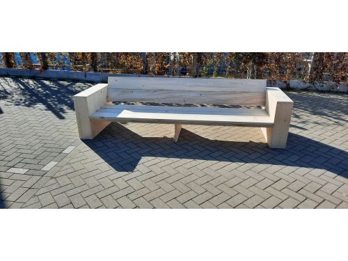 Loungebank "Garden" van Nieuw steigerhout 240cm 4 persoons bank