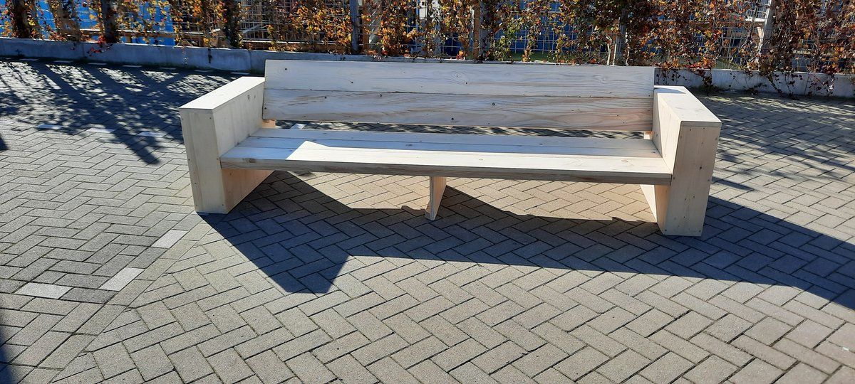 loungebank “garden” van nieuw steigerhout 240cm 4 persoons bank