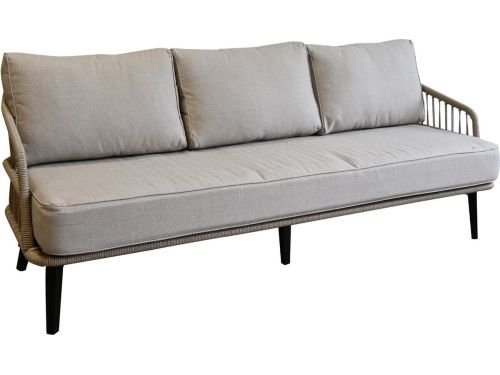 Loungebank Isabel | 3-persoons | Sand/black | Rope