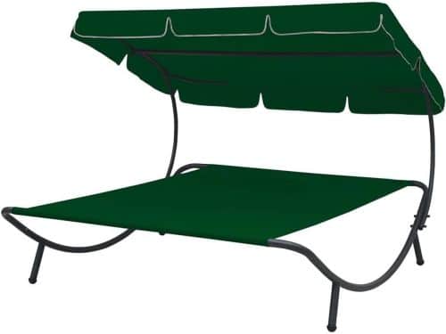 Loungebed met Canopy - Dubbel Ligbed - Buiten Ontspannen