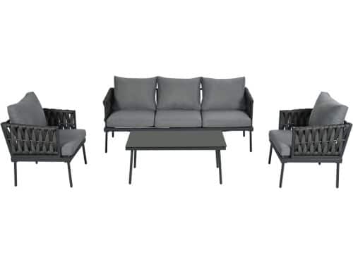 Loungeset 4-delig tuin - Bellavero luxe tuinmeubelset met 3