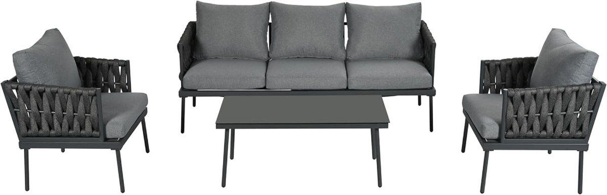 loungeset 4 delig tuin bellavero luxe tuinmeubelset met 3