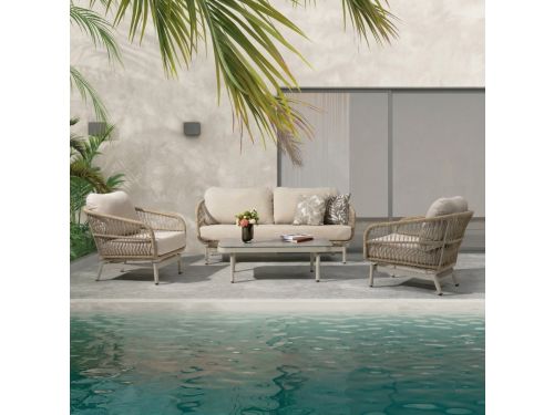 Loungeset SenS-Line Carlijn de Luxe Stoel-Bank Aluminium - BK82438