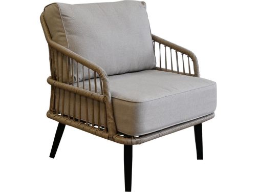 Loungestoel Isabel | Sand/black | Rope