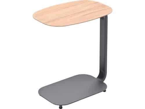 Lucca laptop tafel - 45x30xH51cm - carbon black - teaklook