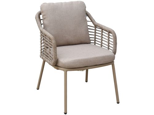 Luna dining tuinstoel | rope | beige | 2 stuks
