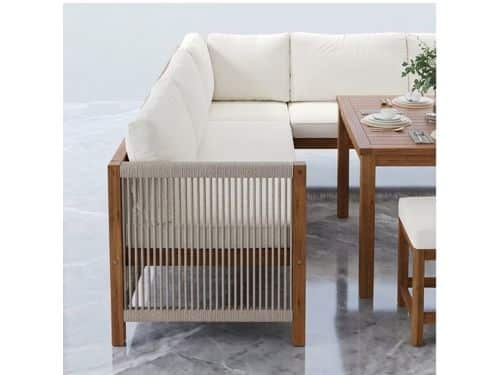 Luxe 7-8 Persoons Hoek Loungeset - Hoek Loungeset Tuinset