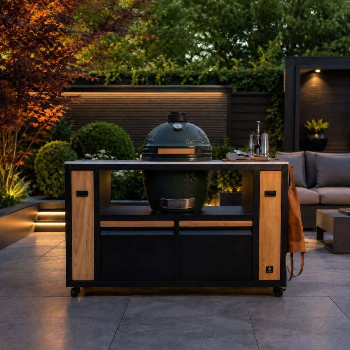luxe buitenkeuken grillnest 4 lades incl. monolith kamado