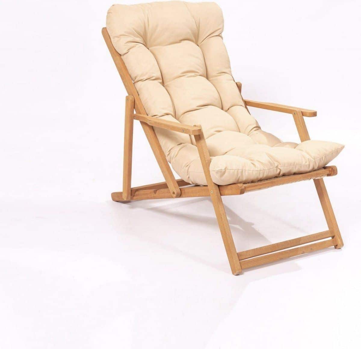 luxe chill tuinstoel houten design comfortabele afmetingen 66