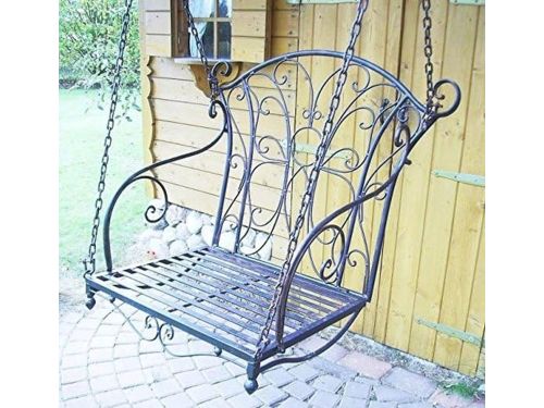 Luxe Hangstoel Schommelbank Tuinmeubel - Stabiele Metalen Schommelstoel