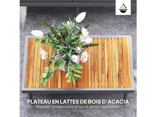 Luxe Modulaire Hoek Loungeset 4-Zits Tuinmeubelset Acacia Hout & Staal