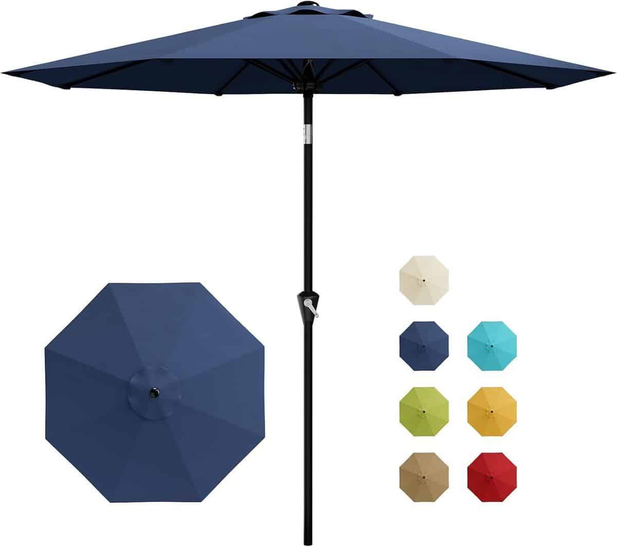luxe stokparasol Ø 300 cm (10ft) kantelbaar met
