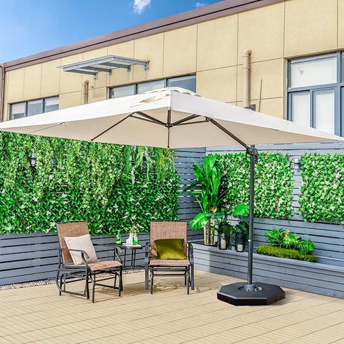 luxe vierkante zweefparasol 300 x 300 cm met kantel