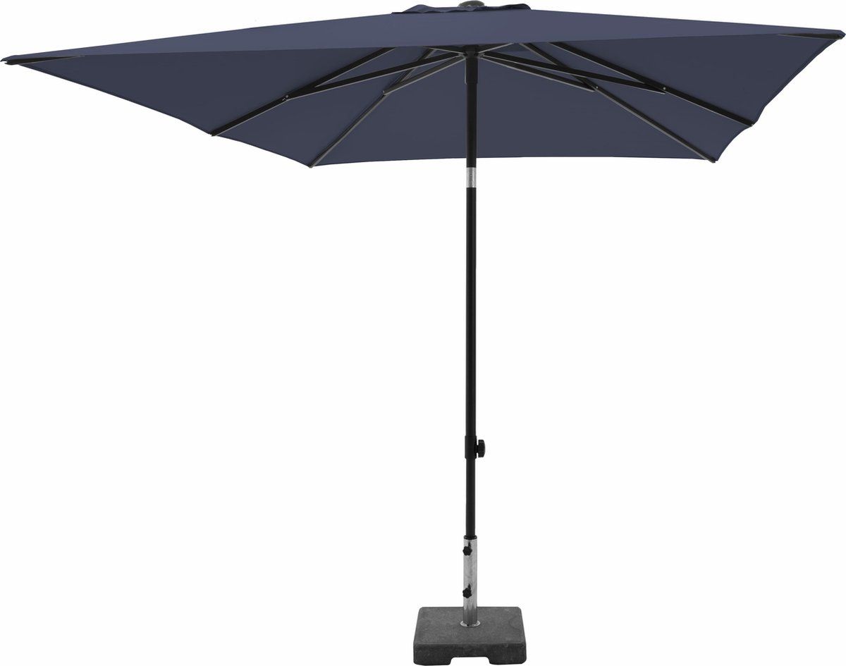 madison parasol moraira push up vierkant 230x230cm saffier blauw