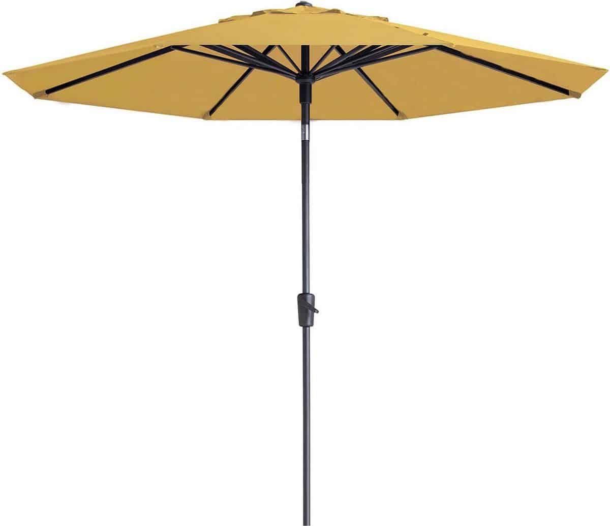 madison paros 2 luxe stokparasol 300 cm. geel