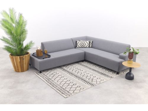 Malaga hoekbank loungeset chaise longue - Lichtgrijs