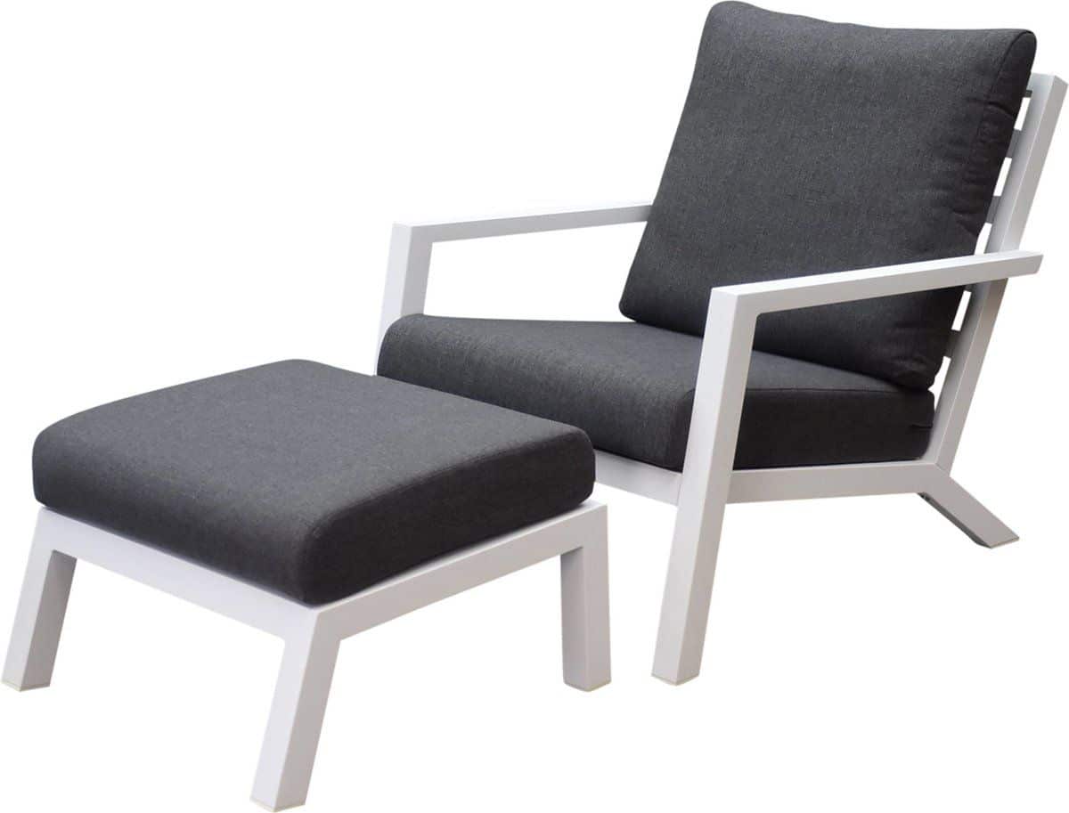 malaga lounge balkonset 2 delig wit aluminium