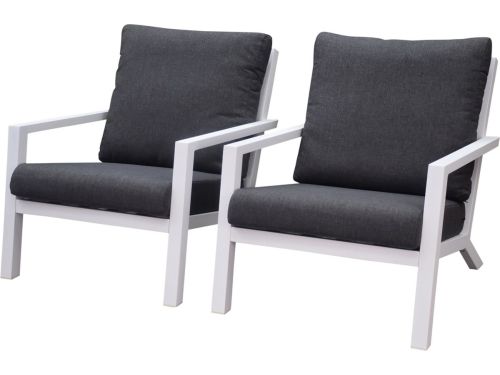Malaga lounge balkonset 2 delig wit aluminium