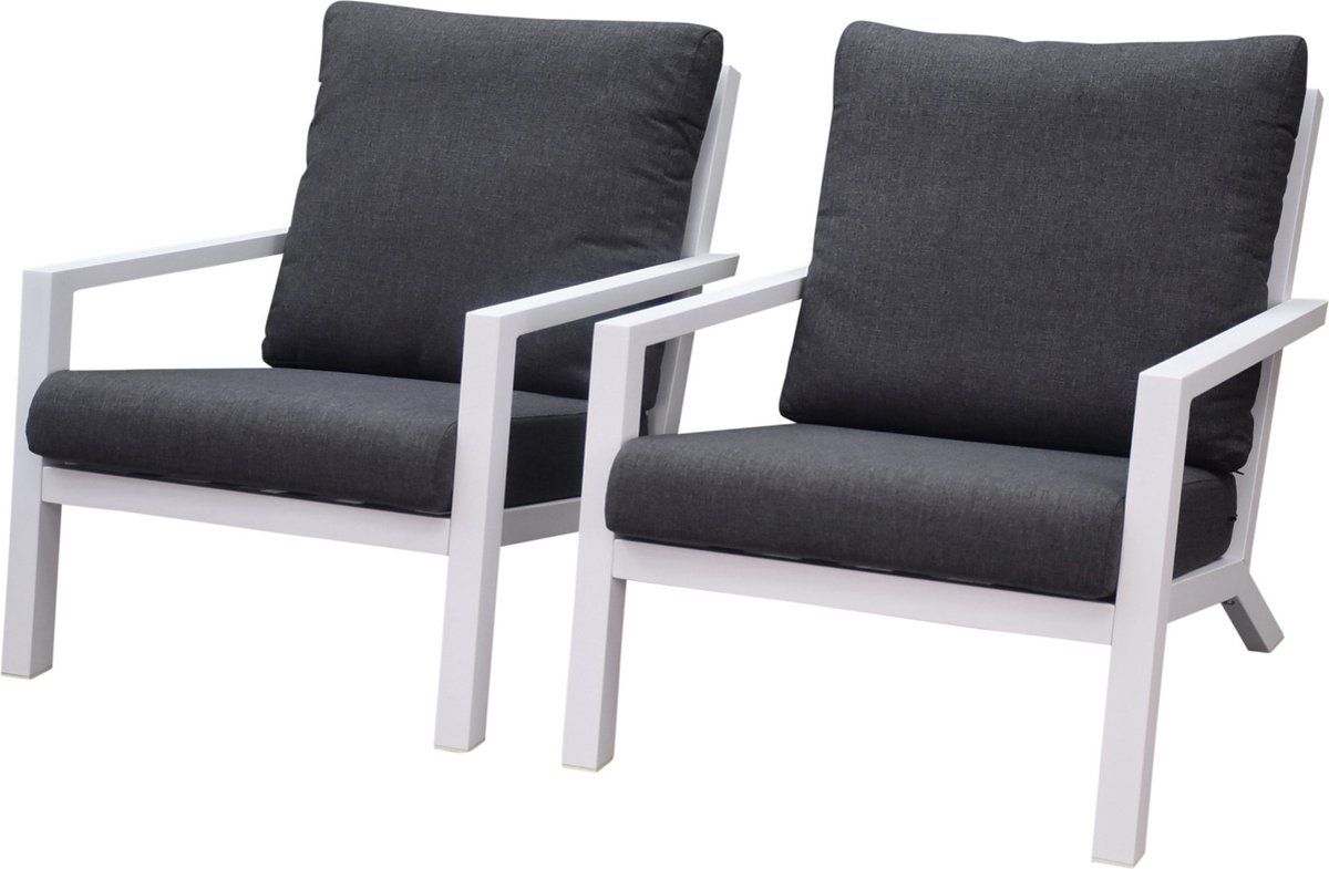 malaga lounge balkonset 2 delig wit aluminium